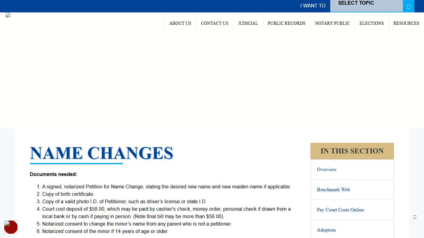 Instructions For Minor Name Changes